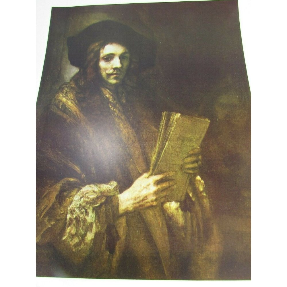 Vintage Rembrandt Print Portrait of a Young Man 31212